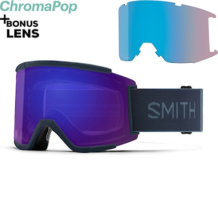 Gogle snowboardowe Smith Squad XL french navy | cp ed violet mir+cp storm rose flash 2024 - 1