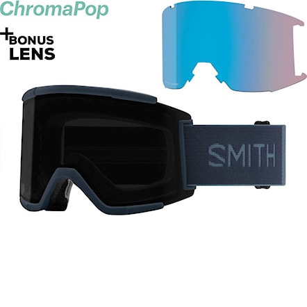 Snowboard Goggles Smith Squad XL french navy | cp sun black+cp storm rose flash 2021 - 1