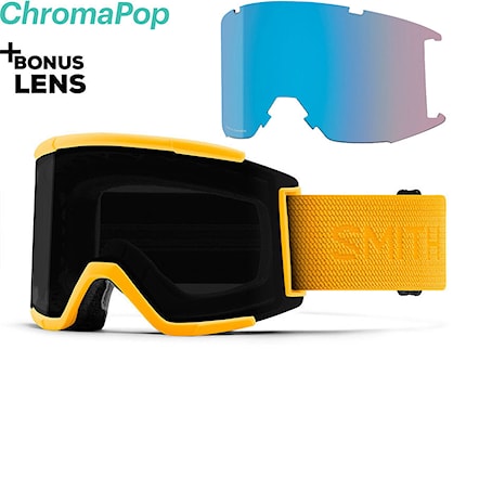 Snowboard Goggles Smith Squad XL hornet flood | cp sun black+cp storm rose flash 2020 - 1
