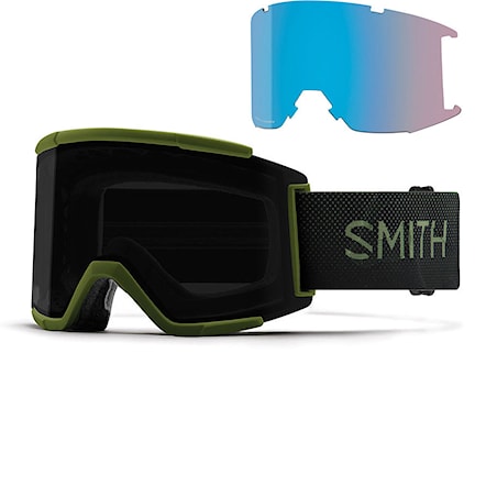 Snowboard Goggles Smith Squad XL moss surplus | chrmpp sun black mir+strm rose fl 2019 - 1