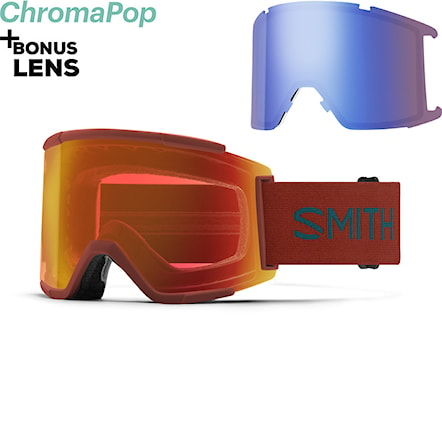Snowboard Goggles Smith Squad XL terra flow | cp everyday red mirror+cp storm blue sensor mirror 2024 - 1