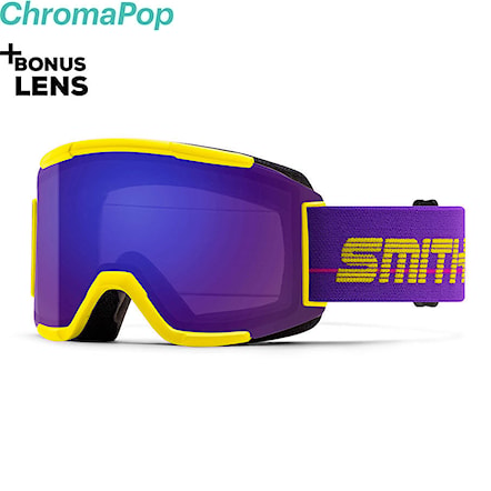 Snowboard Goggles Smith Squad yellow 1993 | chromapop ed violet mirror+yellow 2020 - 1