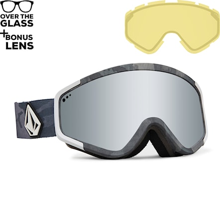 Snowboardové okuliare Volcom Attunga cloudwash camo | silver chrome+yellow 2024 - 1