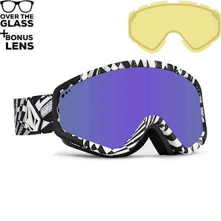 Snowboard Goggles Volcom Attunga op art | purple chrome+yellow 2024 - 1