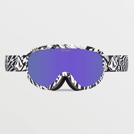 Snowboard Goggles Volcom Footprints op art | purple chrome+yellow 2024 - 2