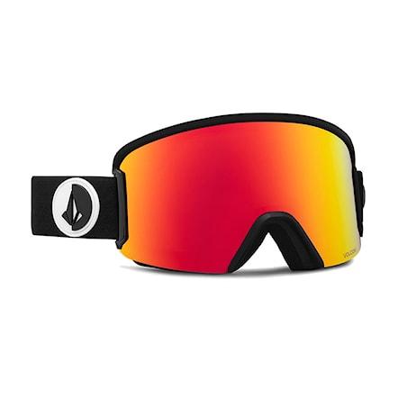 Snowboard Goggles Volcom Garden gloss black | red chrome 2023 - 1