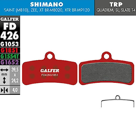 Brake Pads Galfer Advanced FD426 G1851 Shimano, Tektro, TRP - 1