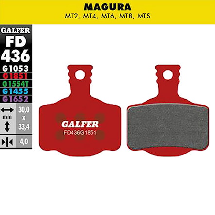 Brake Pads Galfer Advanced FD436 G1851 Magura/Campagnolo - 1