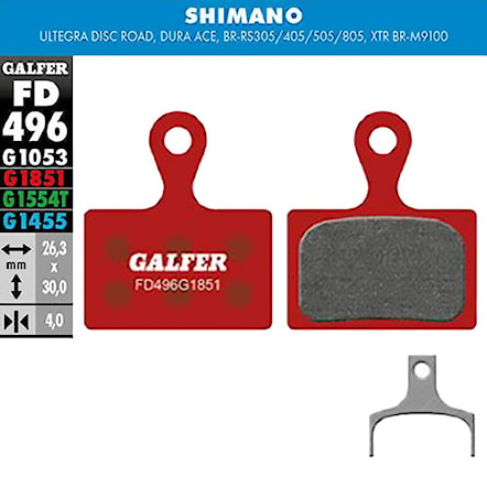 Brake Pads Galfer Advanced FD496 G1851 Shimano - 1