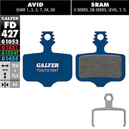 Brake Pads Galfer Road FD427 G1455 Avid/SRAM/Braking/Lewis - 1