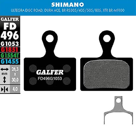 Brzdové doštičky Galfer Standard FD496 G1053 Shimano - 1