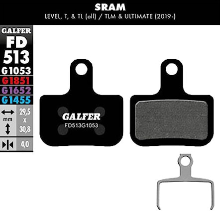 Klocek hamulcowy Galfer Standard FD513 G1053 SRAM, Level T, TL - 1