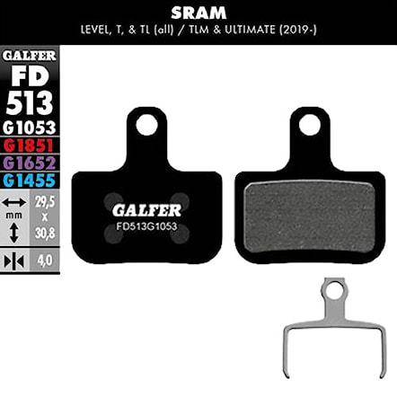 Brake Pads Galfer Standard FD513 G1053 SRAM, Level T, TL - 1