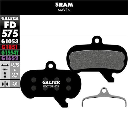 Klocek hamulcowy Galfer Standard FD575 G1053 SRAM Maven - 1