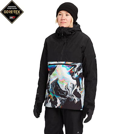 Snowboard Jacket Burton Wms Gore Pillowline Anorak true black/maalavidaa 2022 - 1