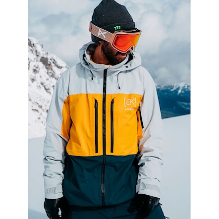 Kurtka snowboardowa Burton [ak] Gore Swash Jacket grey cloud/goldenrod/deep emerald 2025 - 2