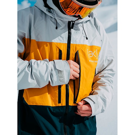 Kurtka snowboardowa Burton [ak] Gore Swash Jacket grey cloud/goldenrod/deep emerald 2025 - 6