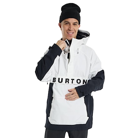 Snowboard Jacket Burton Frostner Anorak stout white/true black 2024 - 1