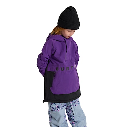 Snowboard Jacket Burton Kids Frostner Anorak imperial purple/true black 2025 - 2