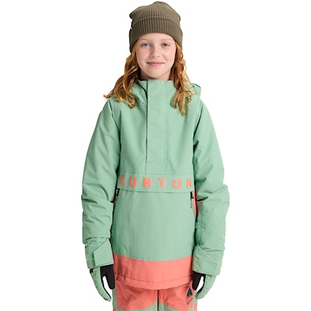 Kurtka snowboardowa Burton Kids Frostner Anorak soft sage/peach echo 2026 - 2