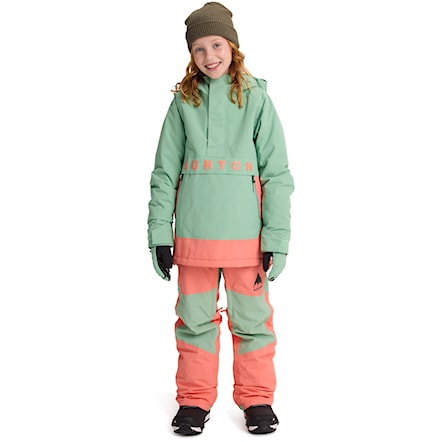 Kurtka snowboardowa Burton Kids Frostner Anorak soft sage/peach echo 2026 - 9