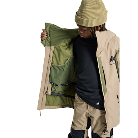 Snowboard Jacket Burton Kids Hillslope summit taupe/forest moss 2026 - 8