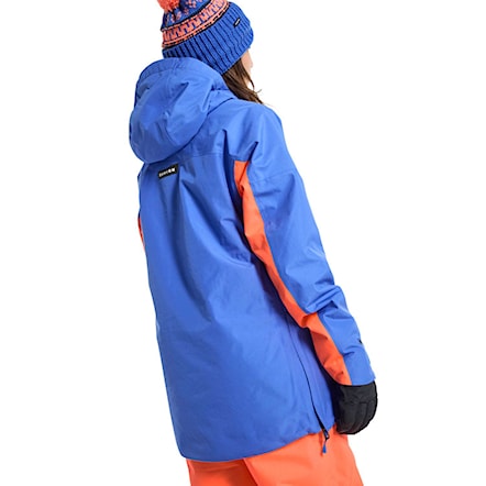 Snowboard Jacket Burton Wms Gore Pillowline Anorak amparo blue/tetra orange 2023 - 2