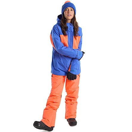 Snowboard Jacket Burton Wms Gore Pillowline Anorak amparo blue/tetra orange 2023 - 4