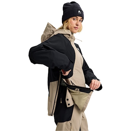 Kurtka snowboardowa Burton Wms Reserve 2L Relaxed Anorak summit taupe/true black 2026 - 3