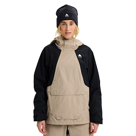 Kurtka snowboardowa Burton Wms Reserve 2L Relaxed Anorak summit taupe/true black 2026 - 1