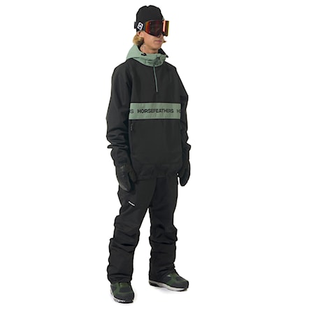 Kurtka snowboardowa Horsefeathers Gordie black/iceberg green 2026 - 2