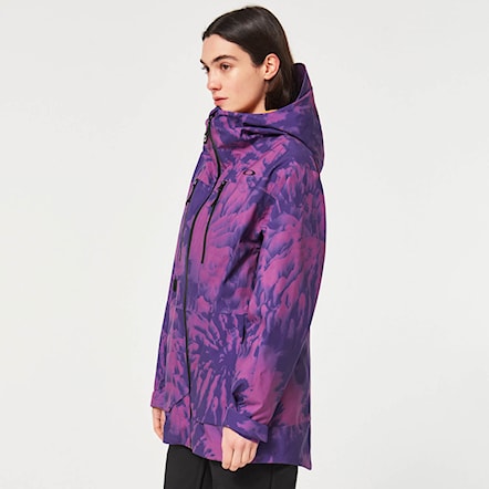 Snowboard Jacket Oakley Wms Juno Shell Jacket purple mountain td print 2023 - 4