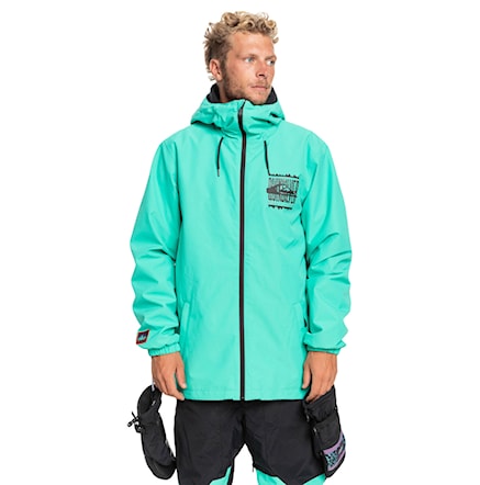Snowboard Jacket Quiksilver High In The Hood pool green 2023 - 1