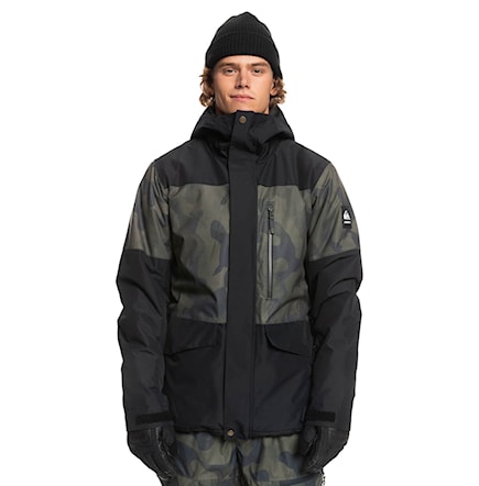 Snowboard Jacket Quiksilver Mission Printed Block true black fade out camo 2023 - 1