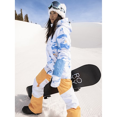 Snowboard Jacket Roxy Chloe Kim azure blue clouds 2024 - 11