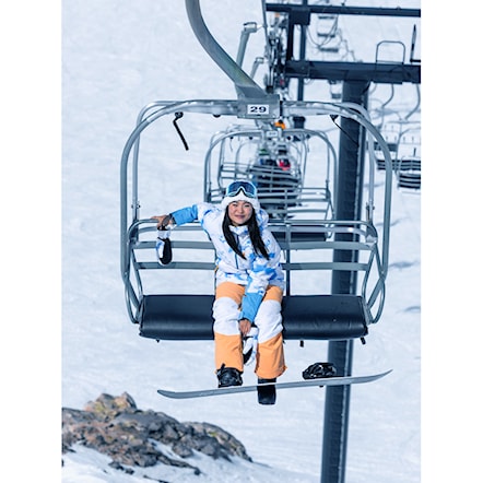Snowboard Jacket Roxy Chloe Kim azure blue clouds 2024 - 12