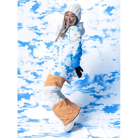 Snowboard Jacket Roxy Chloe Kim azure blue clouds 2024 - 14