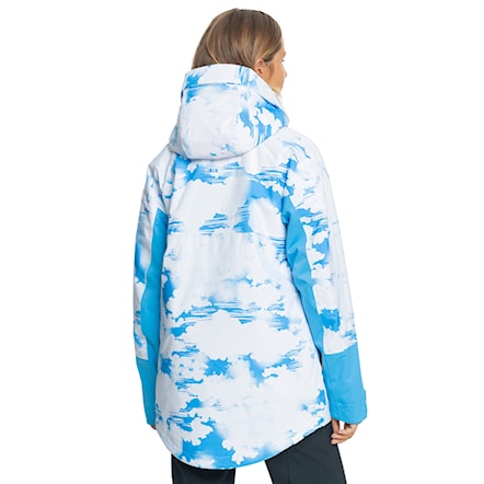 Snowboard Jacket Roxy Chloe Kim azure blue clouds 2024 - 3