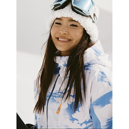 Snowboard Jacket Roxy Chloe Kim azure blue clouds 2024 - 5