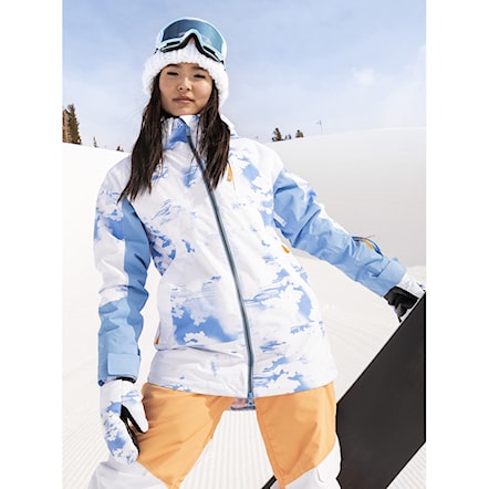 Snowboard Jacket Roxy Chloe Kim azure blue clouds 2024 - 7