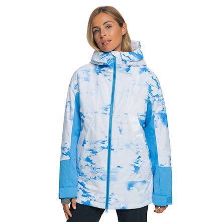 Snowboard Jacket Roxy Chloe Kim azure blue clouds 2024 - 1