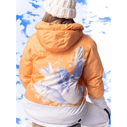 Kurtka snowboardowa Roxy Chloe Kim Puffy mock orange 2024 - 10