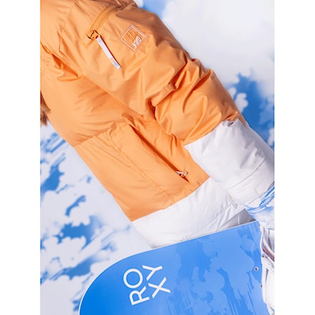 Kurtka snowboardowa Roxy Chloe Kim Puffy mock orange 2024 - 7