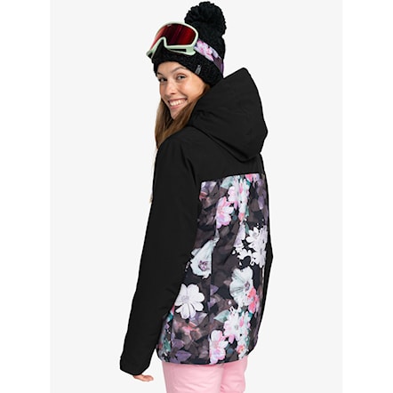 Kurtka snowboardowa Roxy Galaxy true black blurry flower 2024 - 3