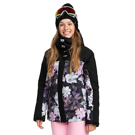 Kurtka snowboardowa Roxy Galaxy true black blurry flower 2024 - 1