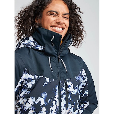 Snowboard Jacket Roxy Presence Parka true black black flowers 2023 - 10