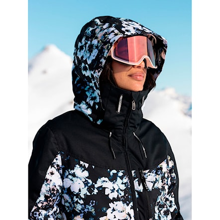Snowboard Jacket Roxy Presence Parka true black black flowers 2023 - 16
