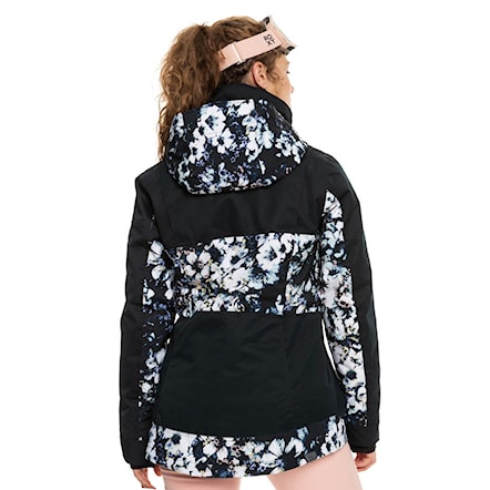 Snowboard Jacket Roxy Presence Parka true black black flowers 2023 - 19