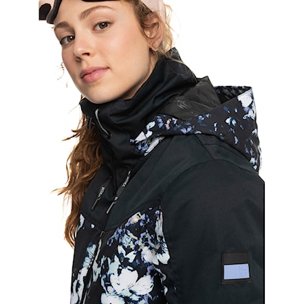Kurtka snowboardowa Roxy Presence Parka true black black flowers 2023 - 6