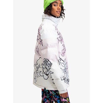 Bunda na snowboard Roxy X Rowley Puffer bright white laurel floral 2024 - 13